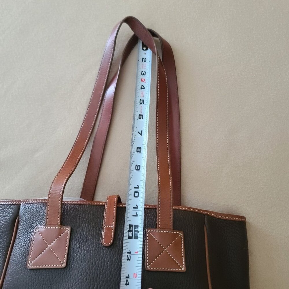 Vintage Dooney & Bourke AWL Leather Tote Brown w Buckle Closure Made In USA - Picture 16 of 16